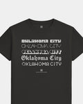 OKC Not Your Type Tee - Washed Black / White - Flatlay