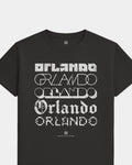 Orlando Not Your Type Tee - Washed Black / White - Flatlay