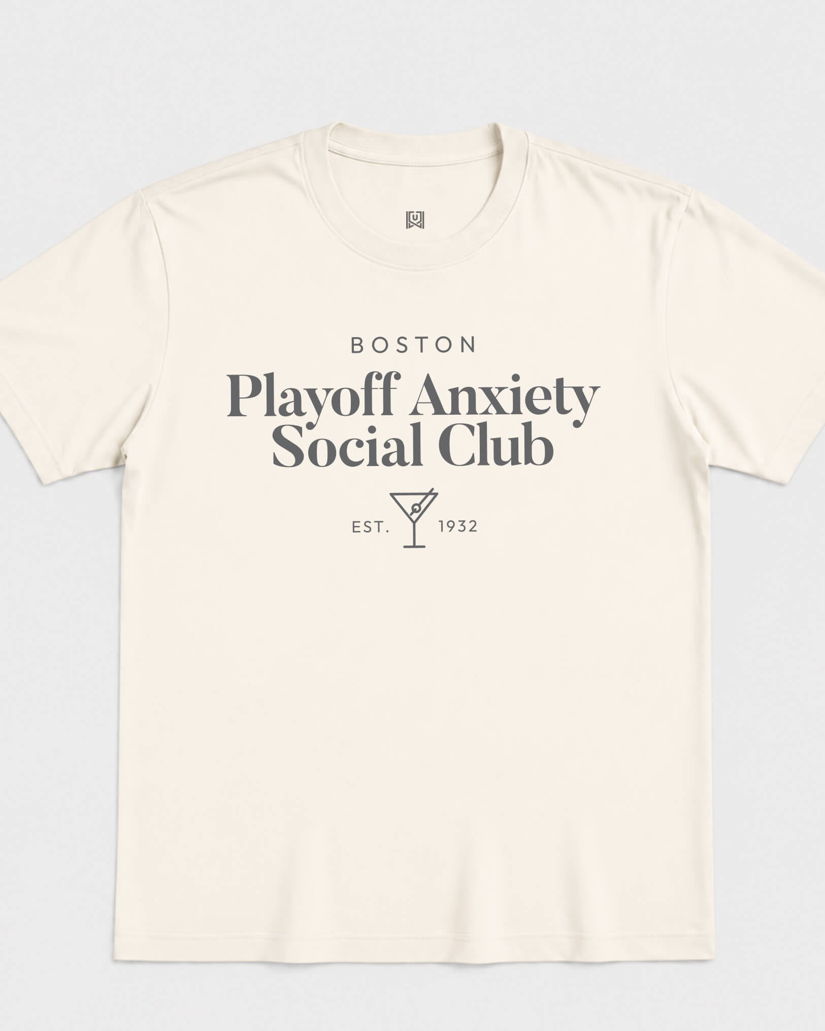 BOS Playoff Anxiety Classy Tee - Vintage White - Flatlay