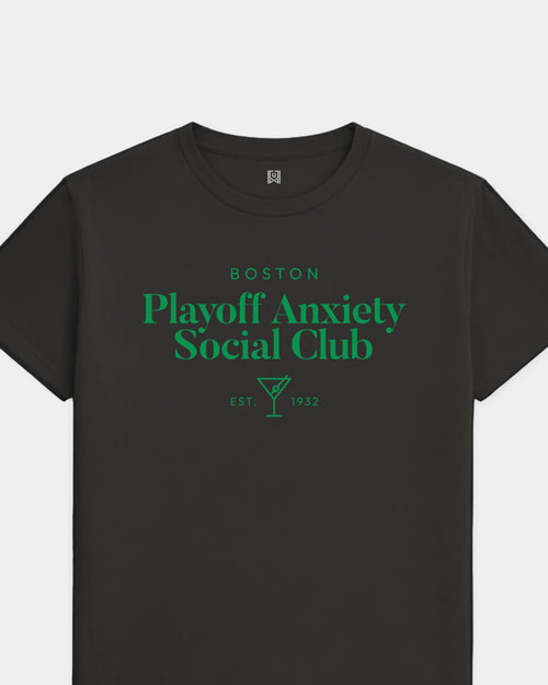 BOS Playoff Anxiety Classy Black Tee