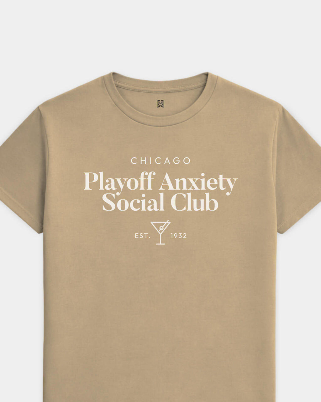 CHI Playoff Anxiety Classy Khaki Tee