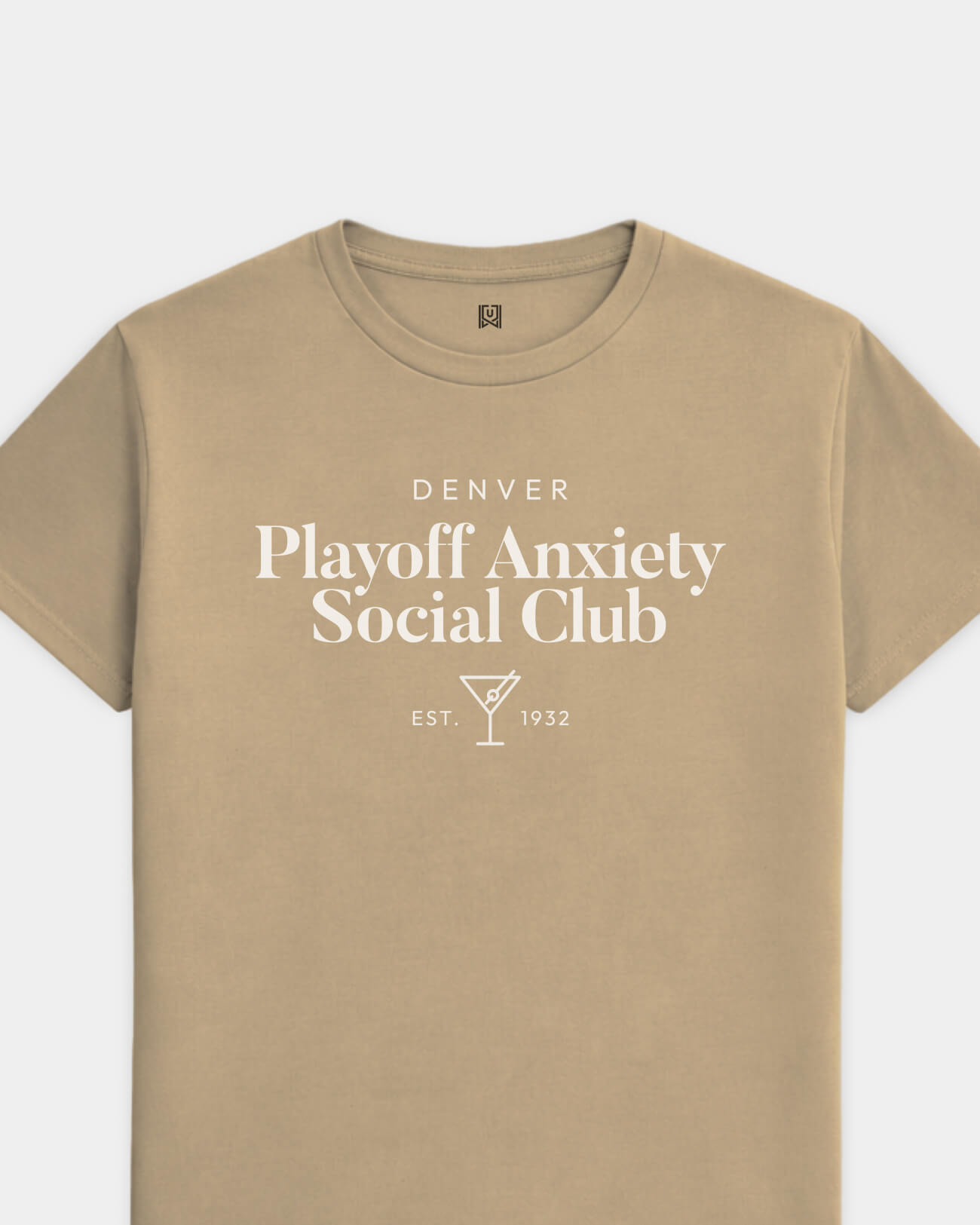 DEN Playoff Anxiety Classy Khaki Tee