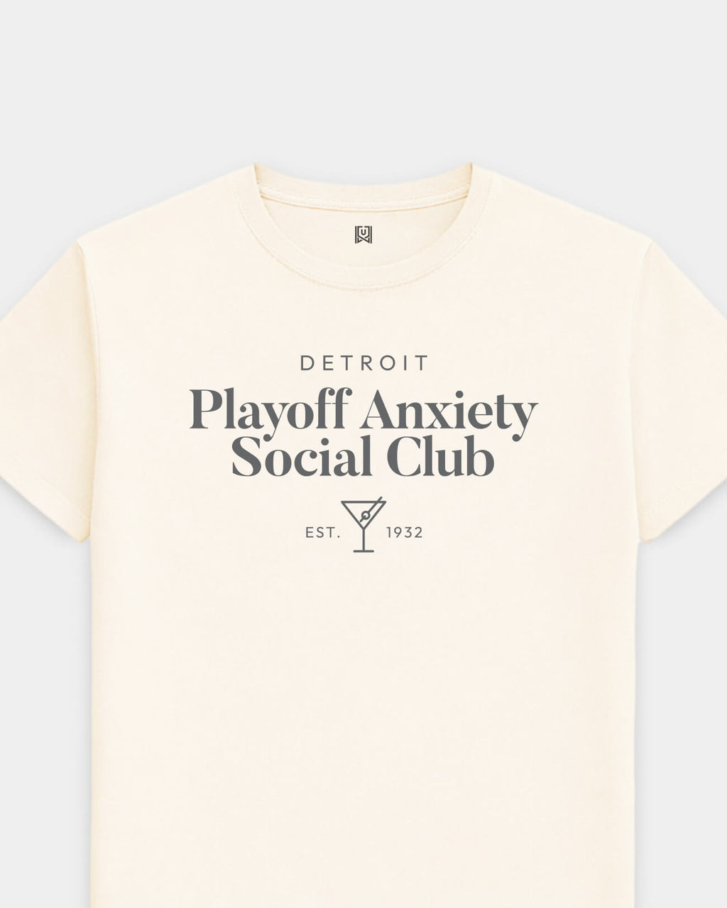 DET Playoff Anxiety Classy Vintage White Tee
