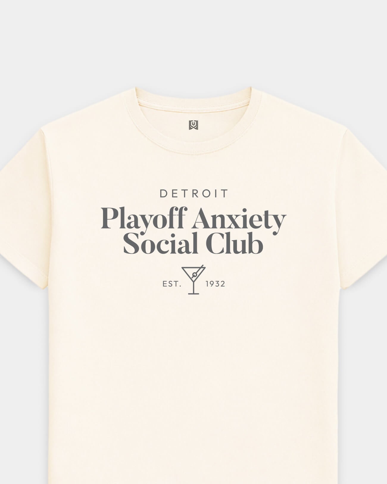 DET Playoff Anxiety Classy Vintage White Tee