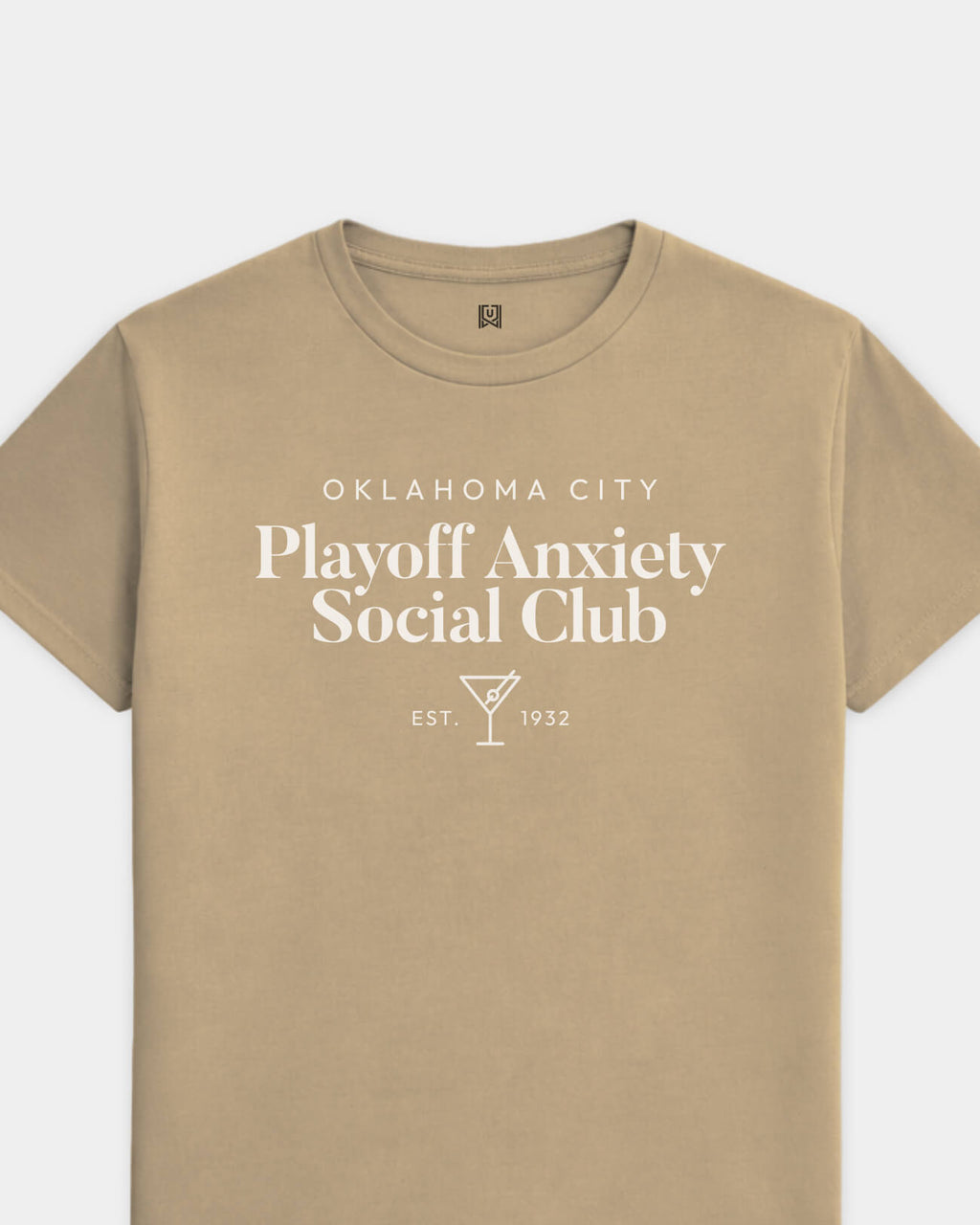 OKC Playoff Anxiety Classy Khaki Tee