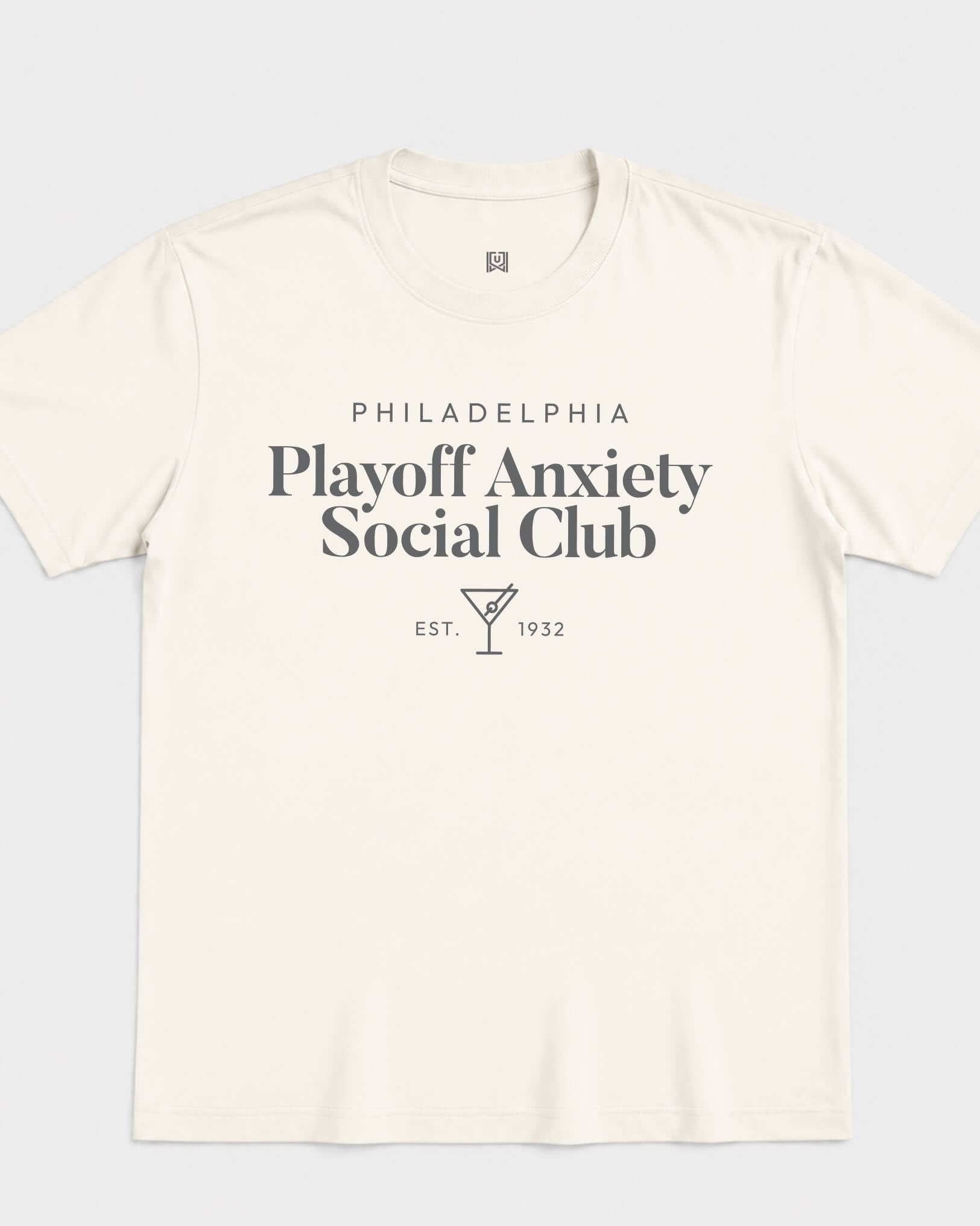 Philly Playoff Anxiety Classy Tee - Vintage White - Flatlay