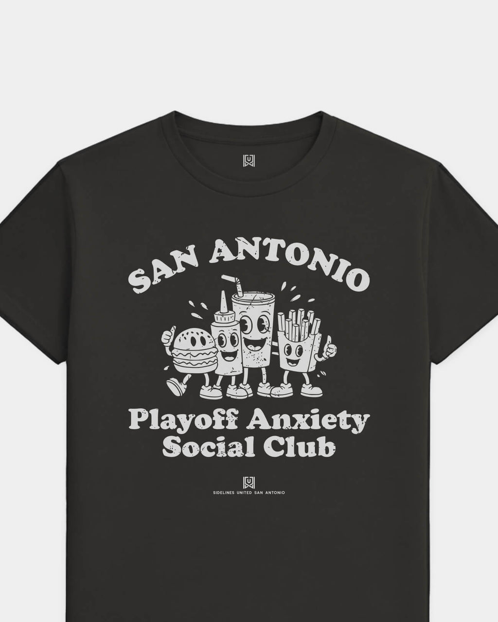 mockup-flatlay_T_Playoff-Anxiety-Friends---All-Sports_San-Antonio_TX_All-Teams_Light-On-Washed-Black_rel-20260602_id-IVZZ02E.jpg