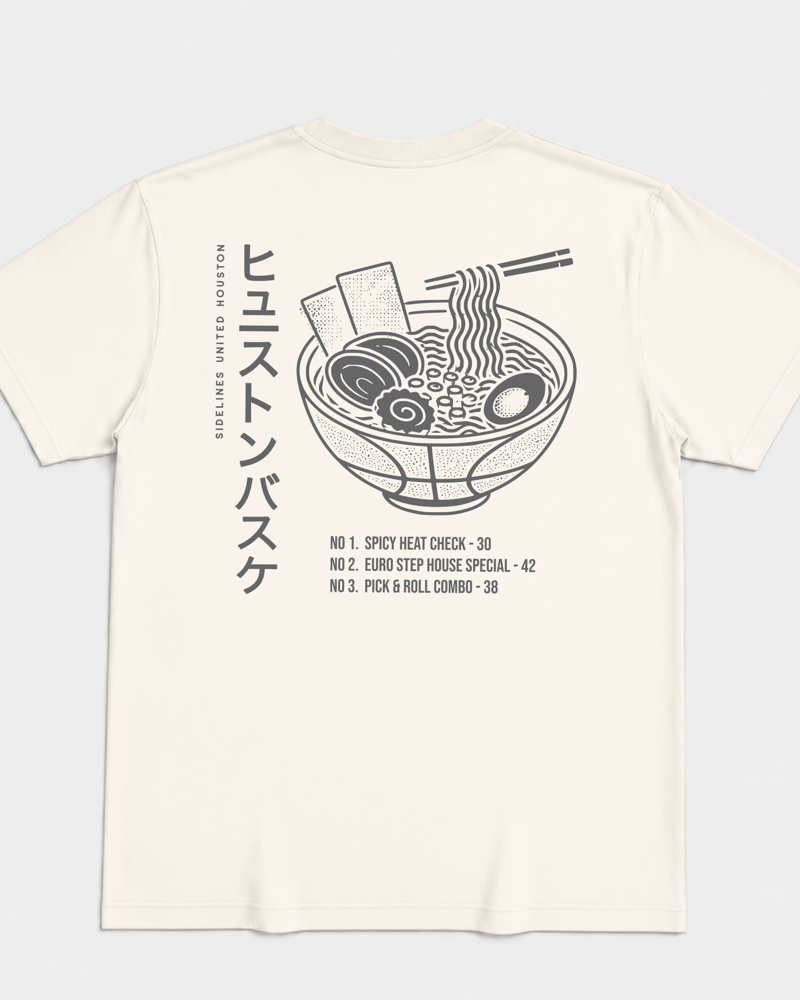 HOU Ramen Tee - Vintage White - Flatlay