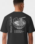 HOU Ramen Tee - Washed Black / White - Flatlay