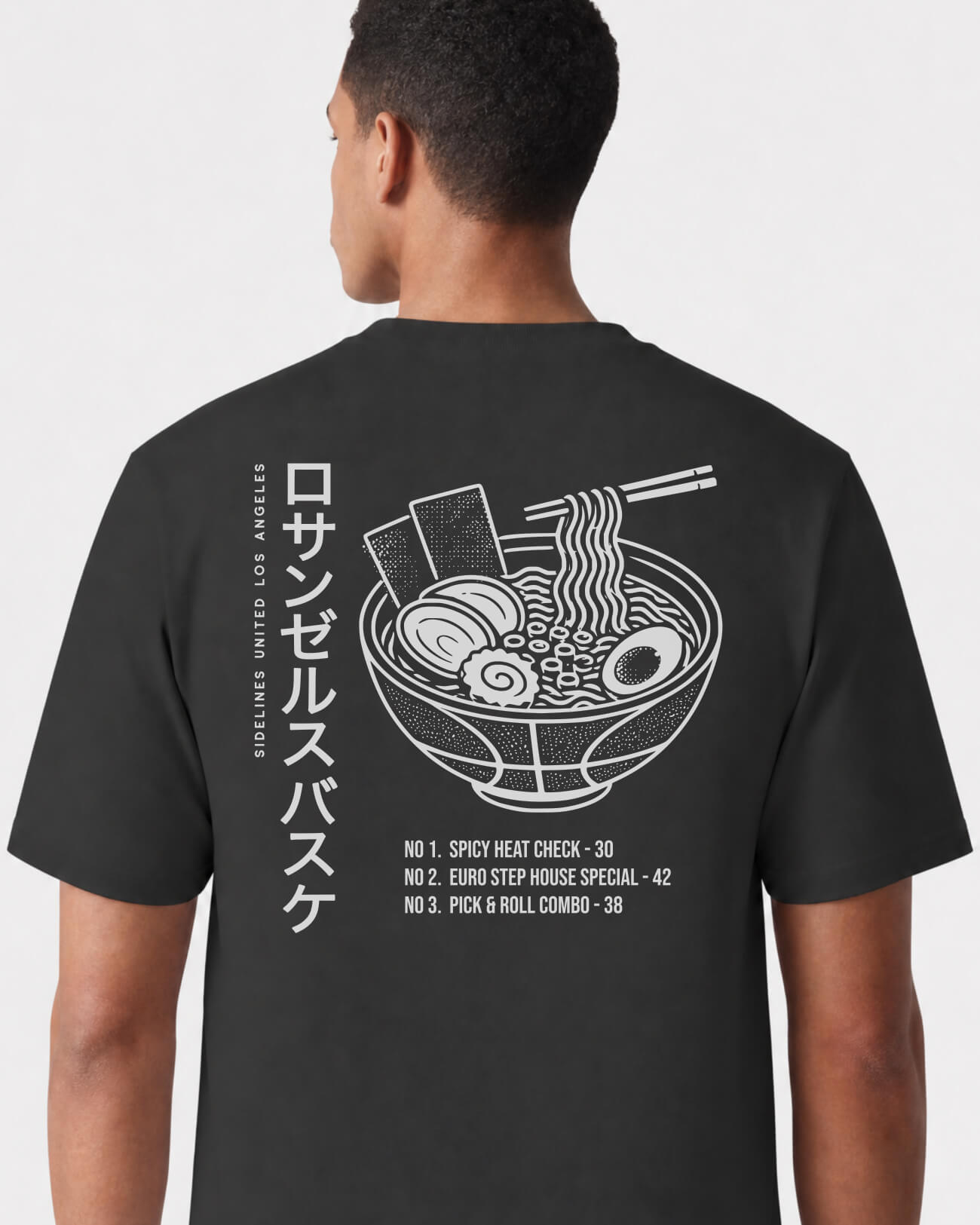 LA Ramen Tee - Washed Black / White - Flatlay