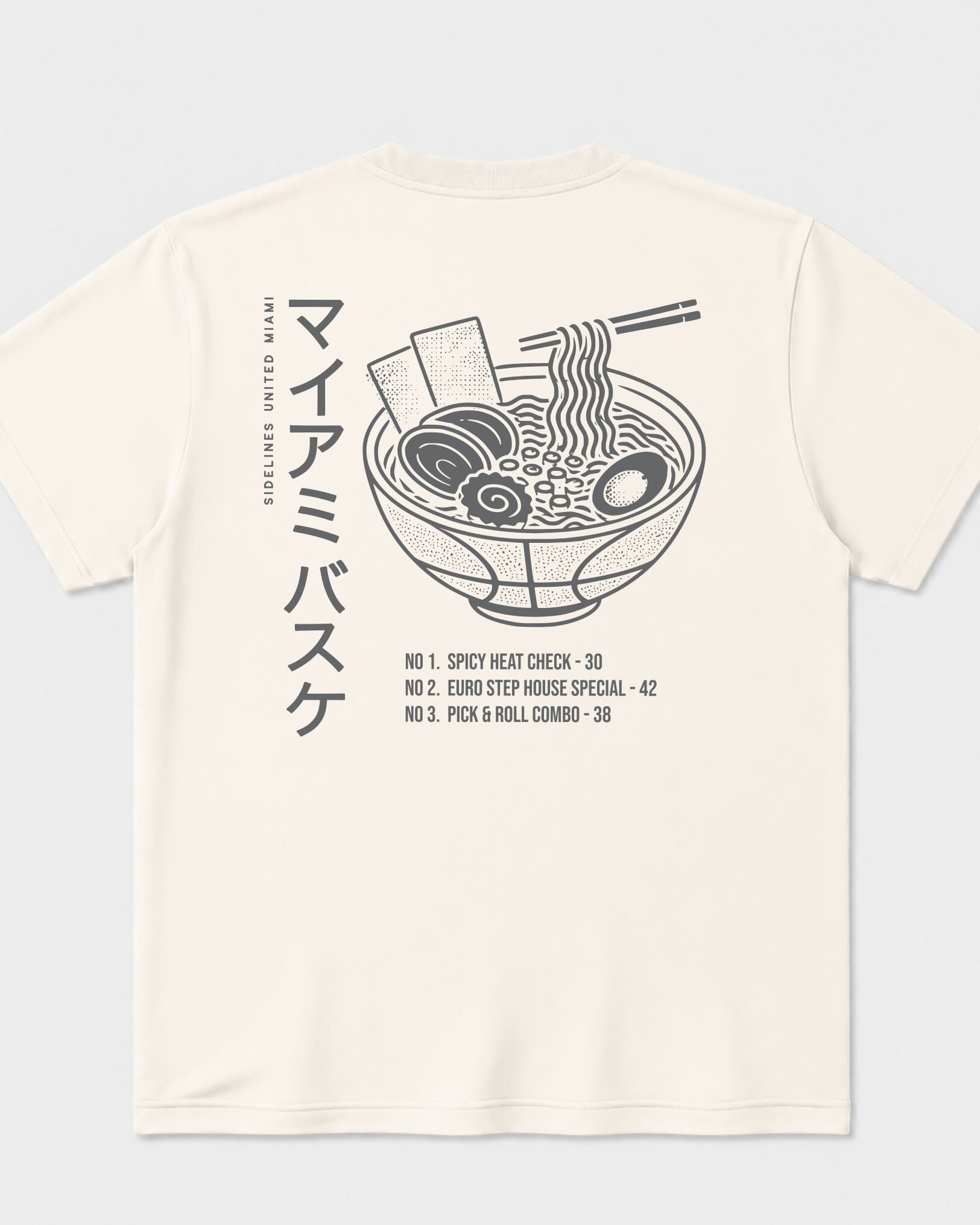 MIA Ramen Tee - Vintage White - Flatlay