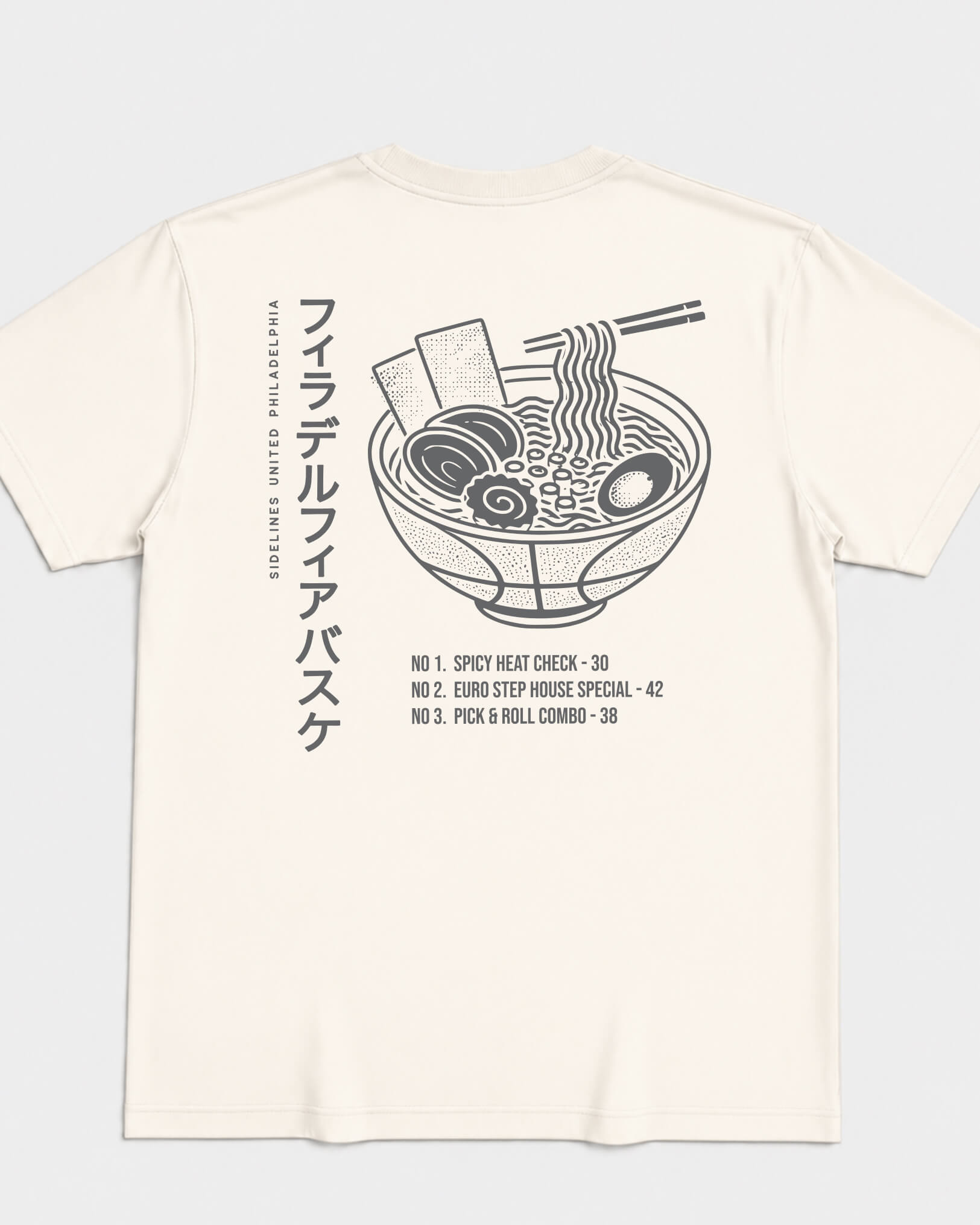 Philly Ramen Tee - Vintage White - Flatlay