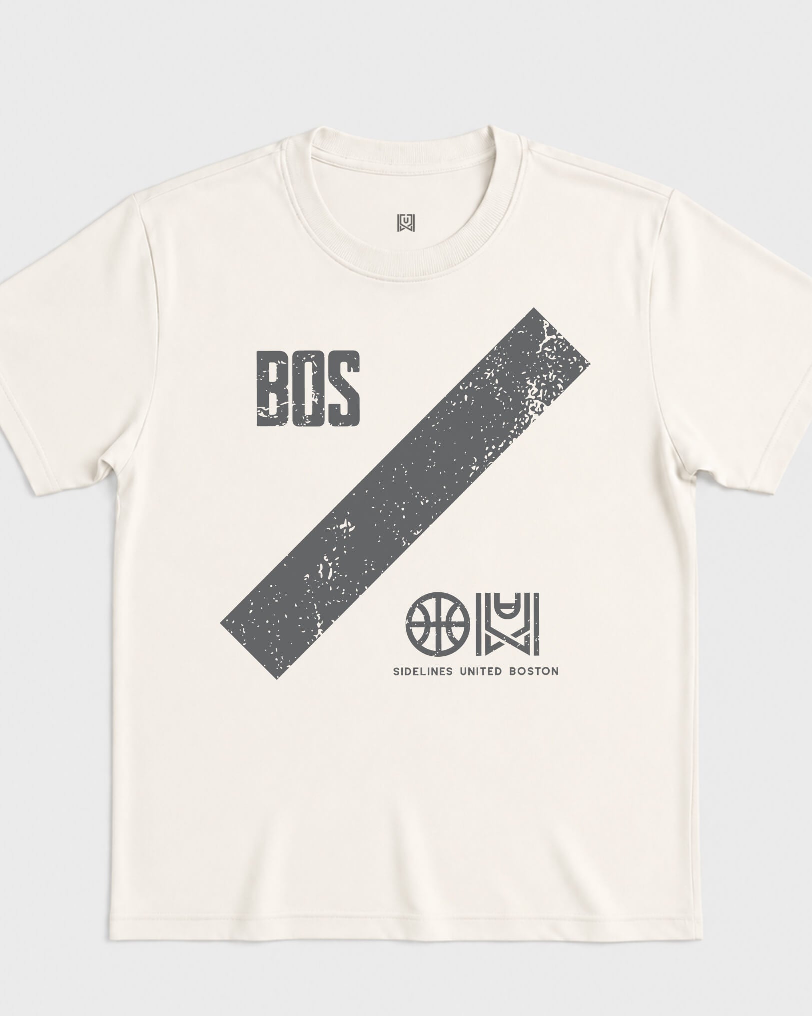 BOS Slash Tee - Vintage White - Flatlay