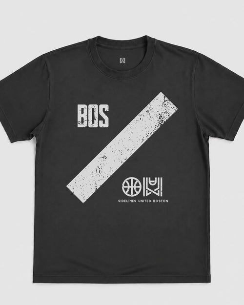 BOS Slash Tee - Washed Black / White - Flatlay