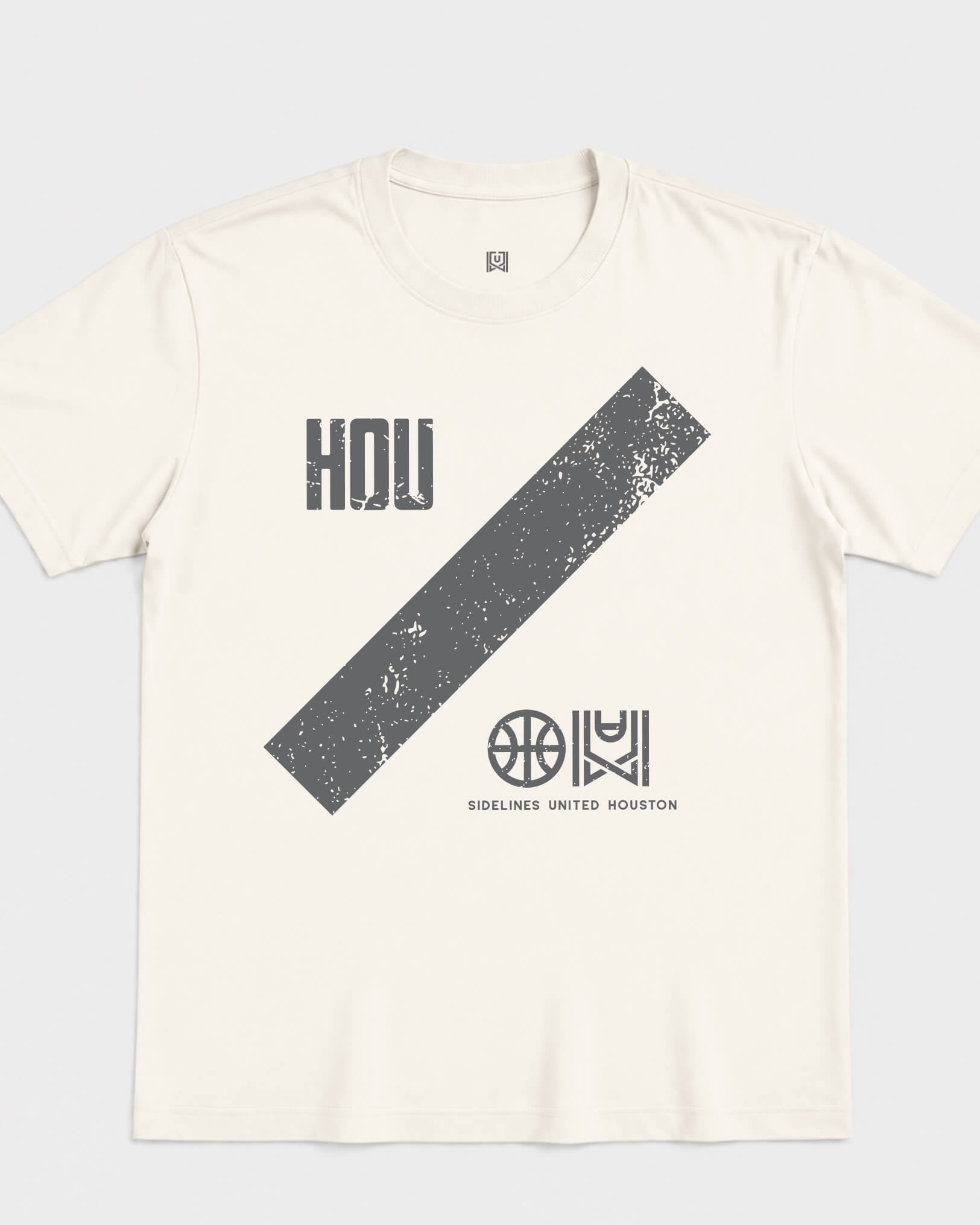 HOU Slash Tee - Vintage White - Flatlay