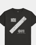 HOU Slash Tee - Washed Black / White - Flatlay