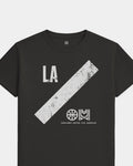 LA Slash Tee - Washed Black / White - Flatlay