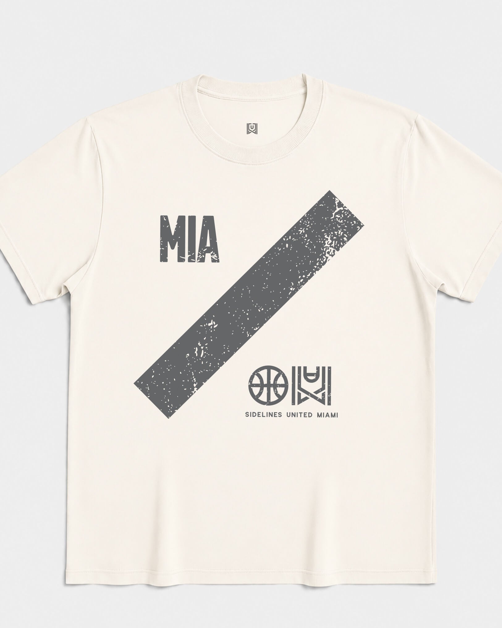 MIA Slash Tee - Vintage White - Flatlay