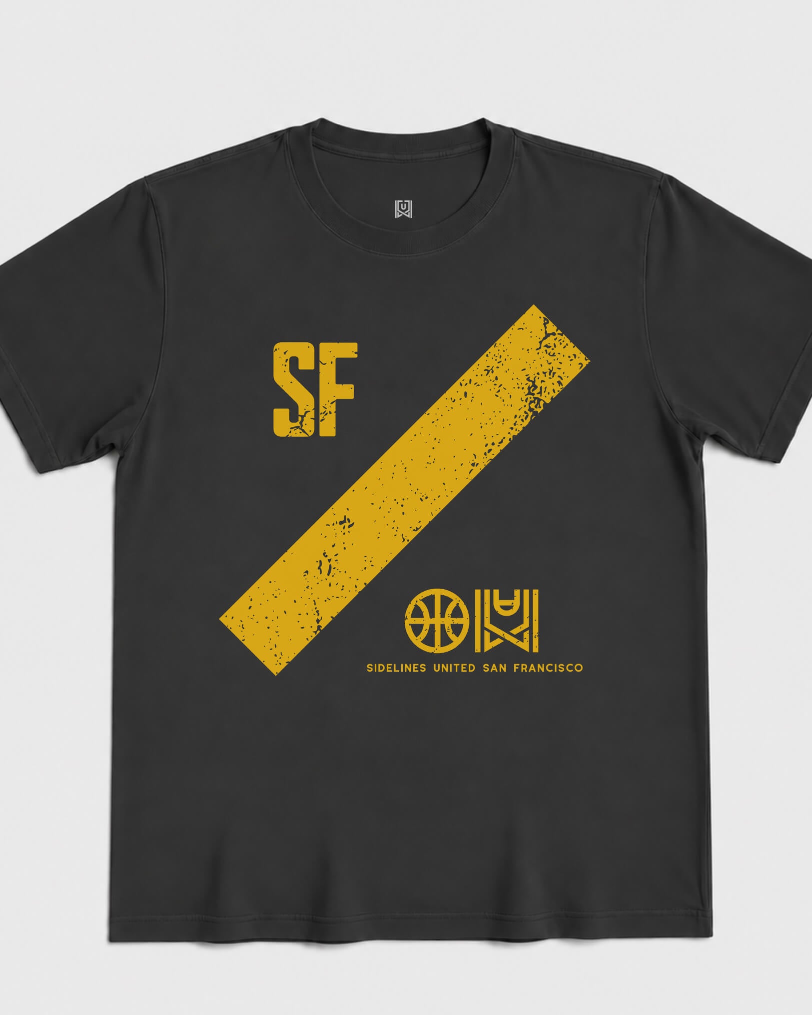 SF Slash Tee - Washed Black / Gold - Flatlay