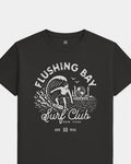 NY Surf Club Tee - Washed Black / White - Flatlay