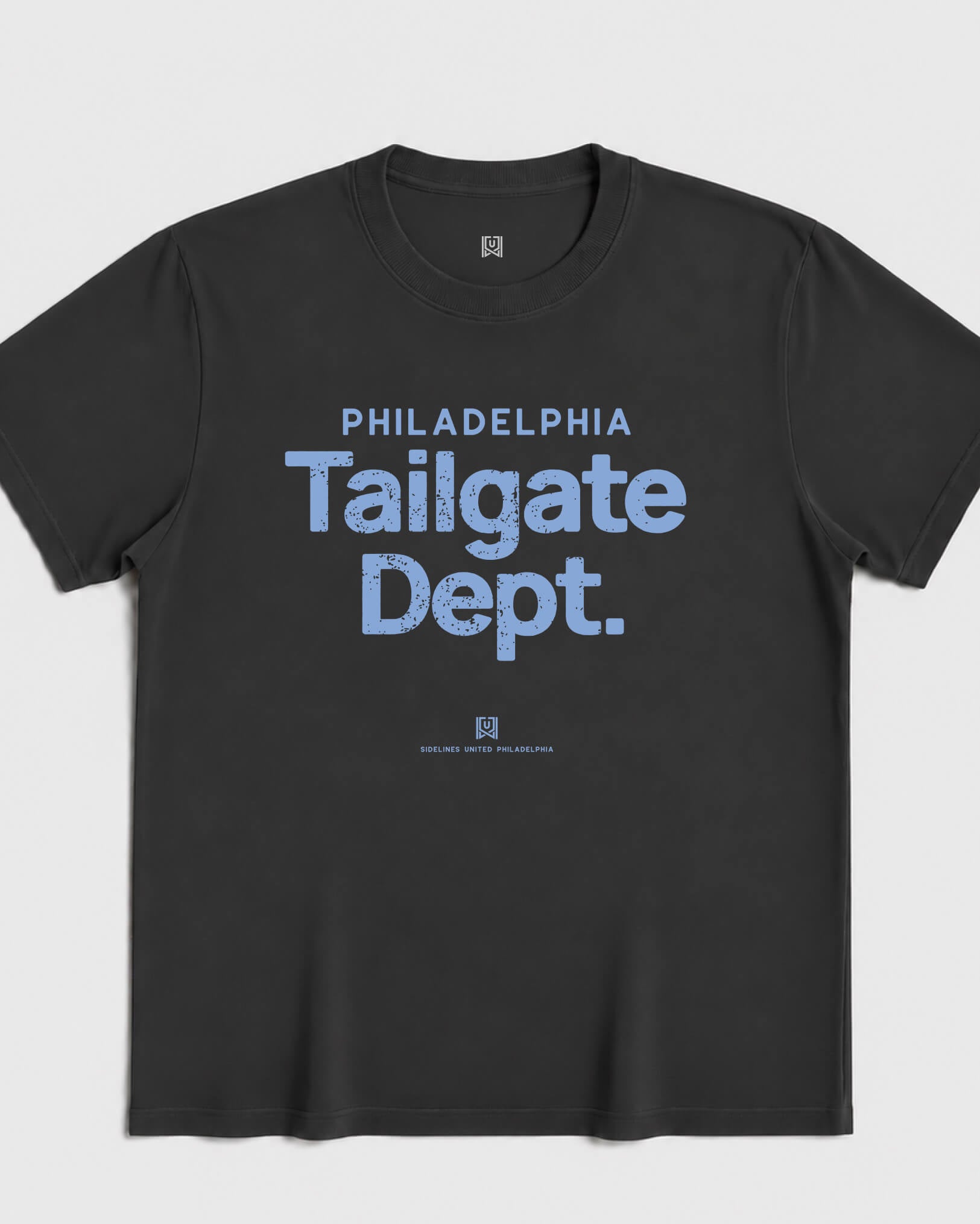 Philly Tailgate Dept Tee - Washed Black / Blue - Flatlay