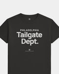 Philly Tailgate Dept Tee - Washed Black / White - Flatlay