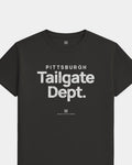 PGH Tailgate Dept Tee - Washed Black / White - Flatlay