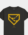 PGH Three Rivers Tee - Washed Black / Gold - Flatlay