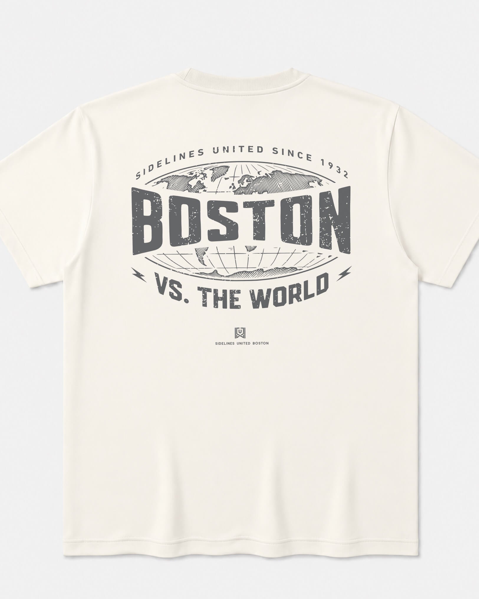 BOS VS the World Atlas Tee - Vintage White - Flatlay