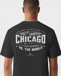 CHI VS the World Atlas Tee - Washed Black / White - Flatlay