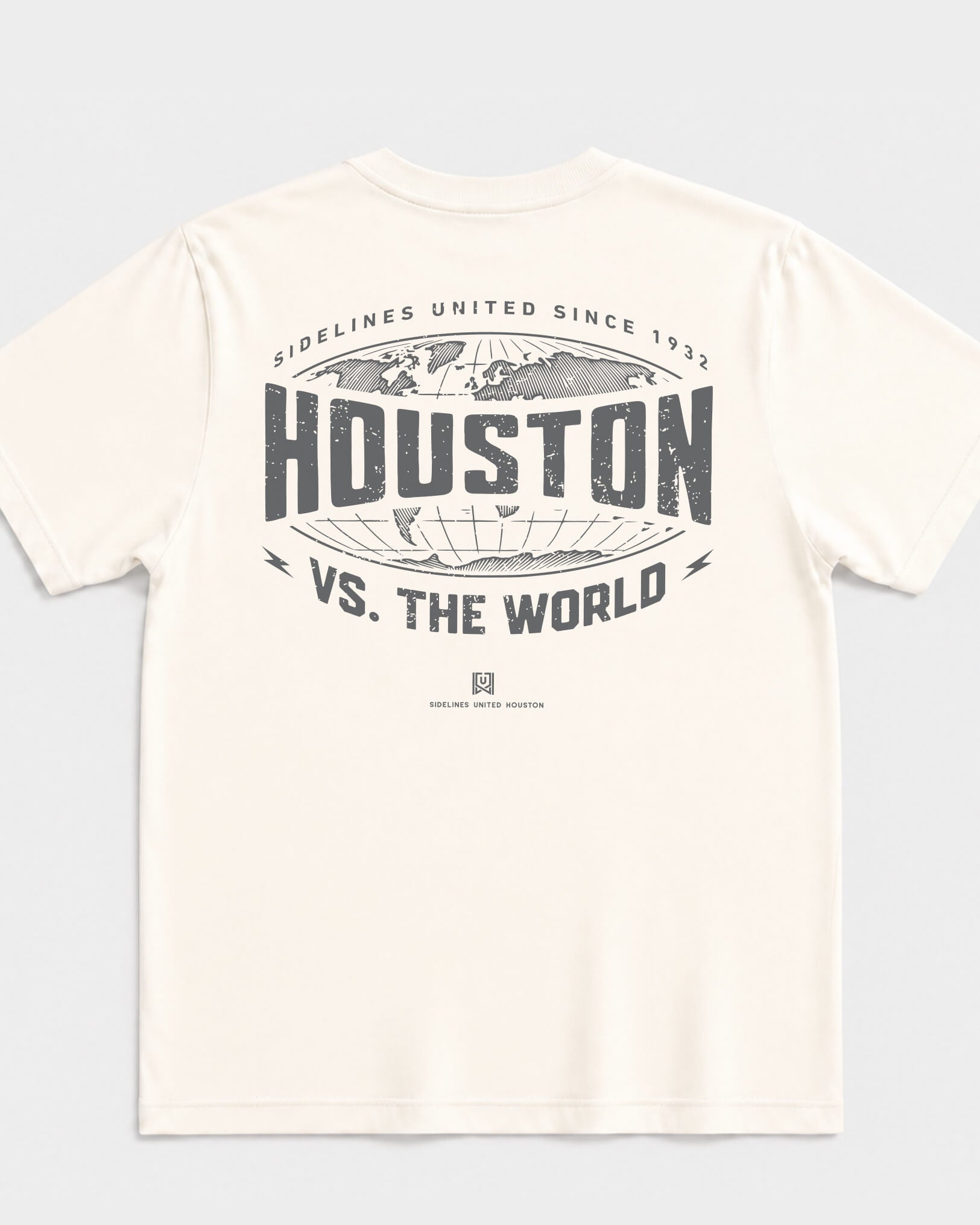 HOU VS the World Atlas Tee - Vintage White - Flatlay