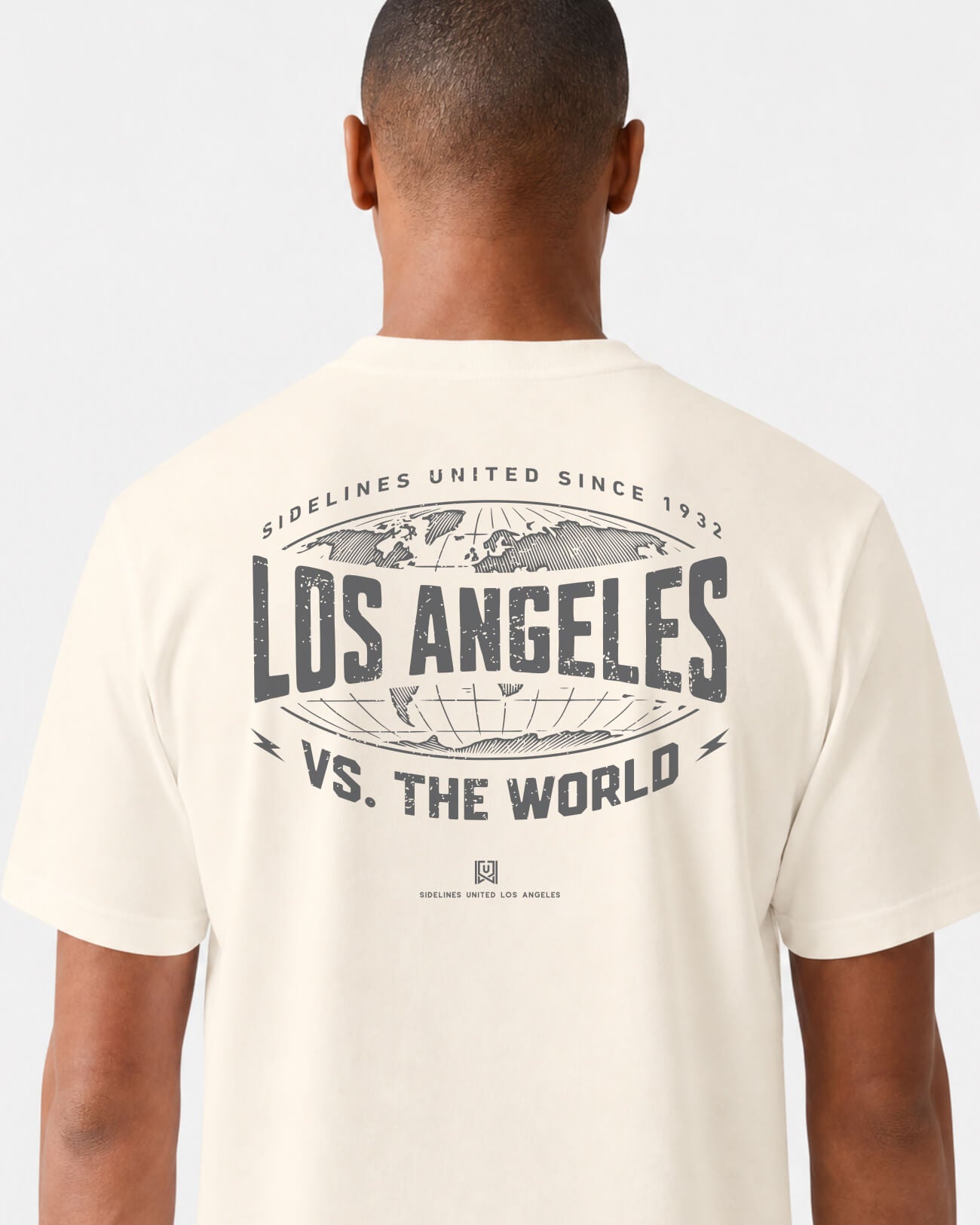 LA VS the World Atlas Tee - Vintage White - Flatlay