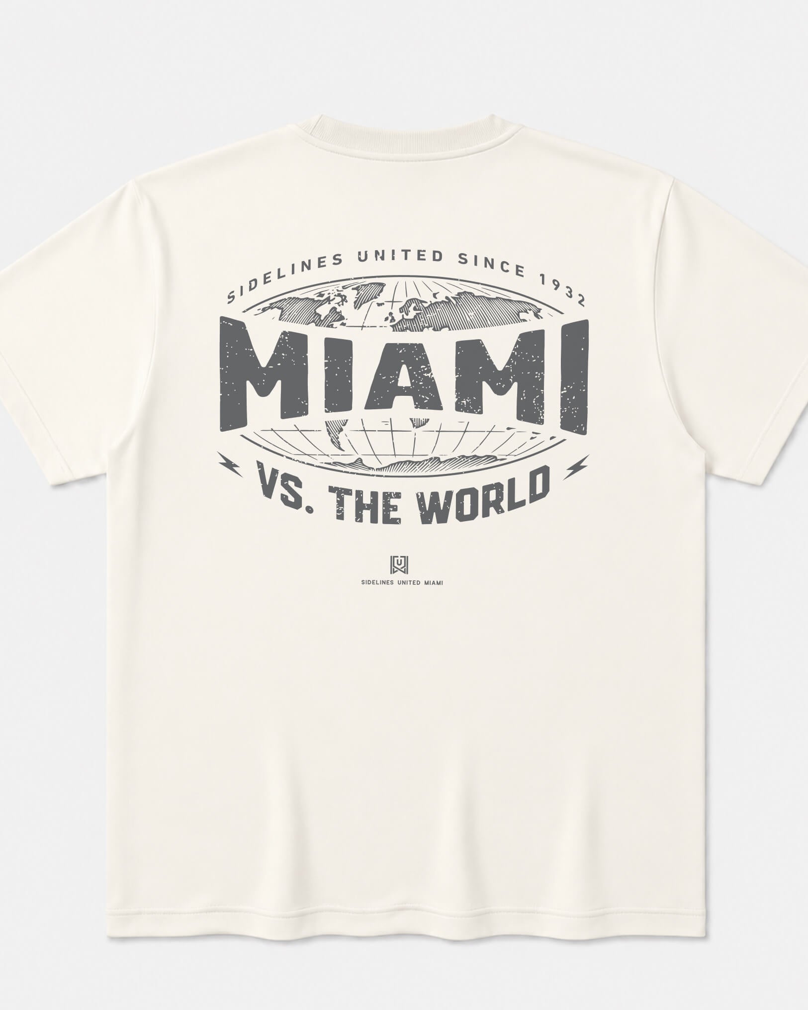 MIA VS the World Atlas Tee - Vintage White - Flatlay