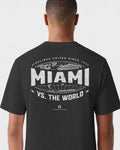 MIA VS the World Atlas Tee - Washed Black / White - Flatlay