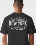 NY VS the World Atlas Tee - Washed Black / White - Flatlay