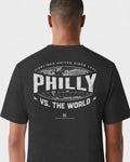 Philly VS the World Atlas Tee - Washed Black / White - Flatlay