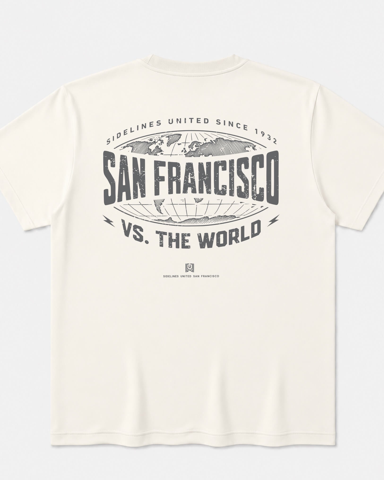 SF VS the World Atlas Tee - Vintage White - Flatlay