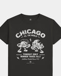 CHI VS the World Clash Tee - Washed Black / White - Flatlay