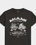 MIA VS the World Clash Tee - Washed Black / White - Flatlay