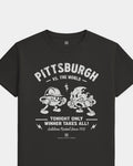 PGH VS the World Clash Tee - Washed Black / White - Flatlay