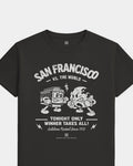 SF VS the World Clash Tee - Washed Black / White - Flatlay
