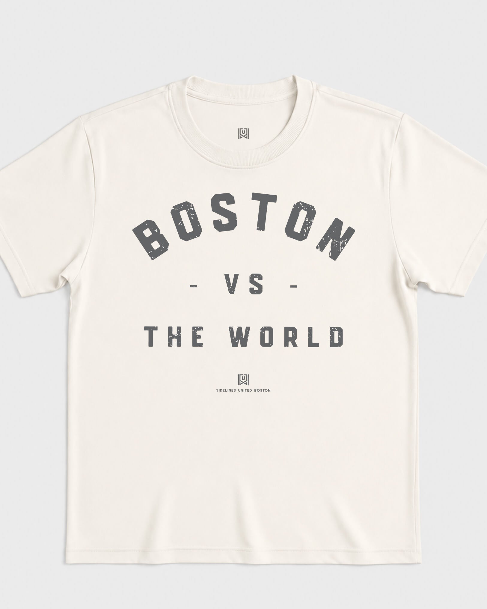 BOS VS the World Classic Tee - Vintage White - Flatlay
