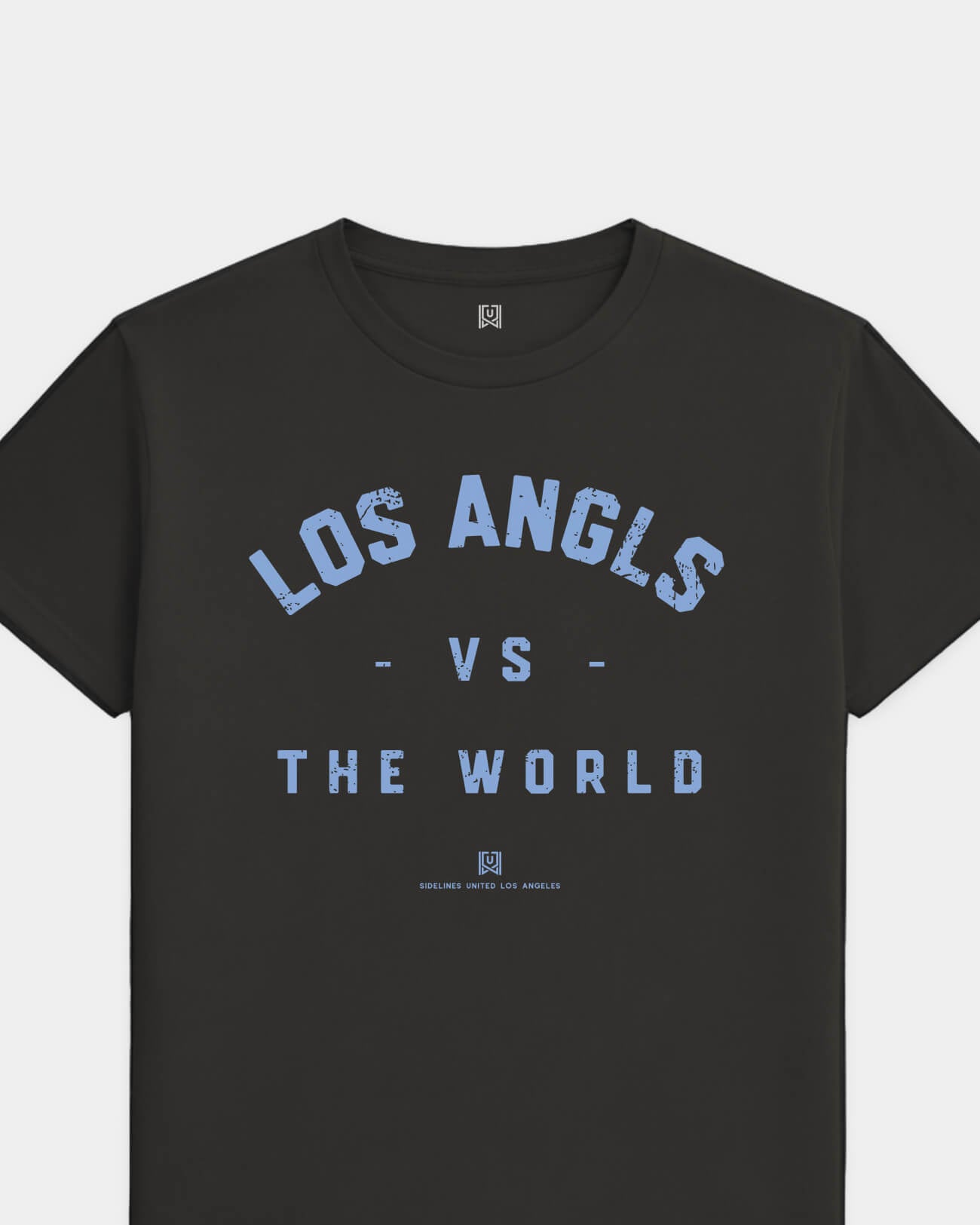 LA VS the World Classic Tee - Washed Black / Blue - Flatlay
