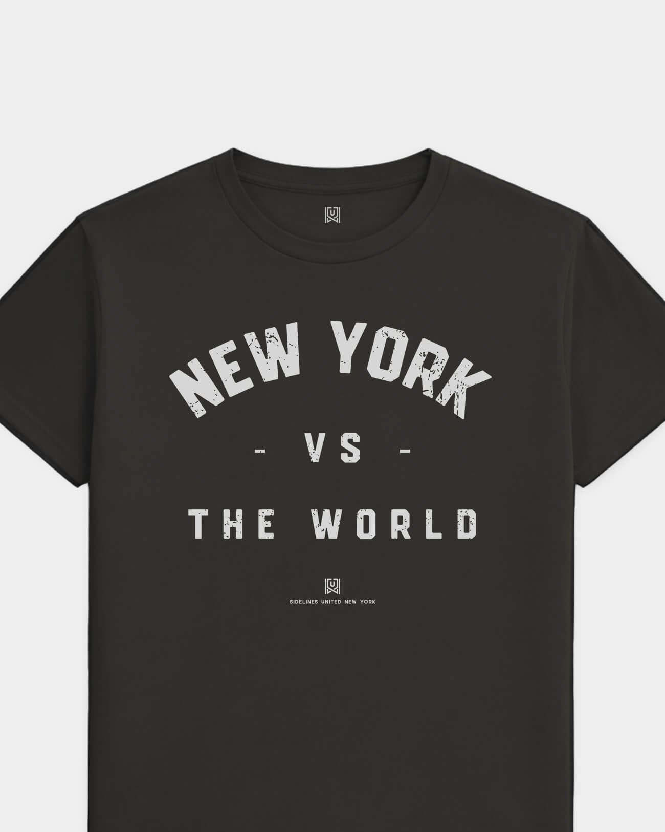 NY VS the World Classic Tee - Washed Black / White - Flatlay