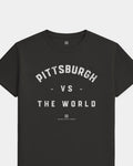 PGH VS the World Classic Tee - Washed Black / White - Flatlay