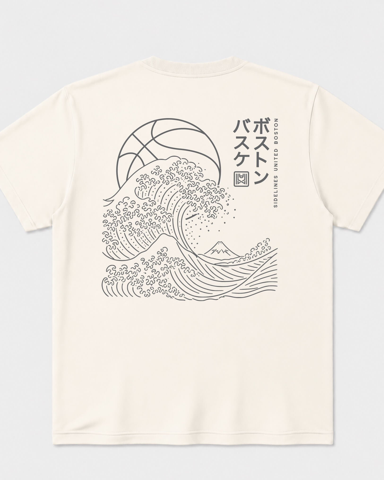 BOS Wave Tee - Vintage White - Flatlay