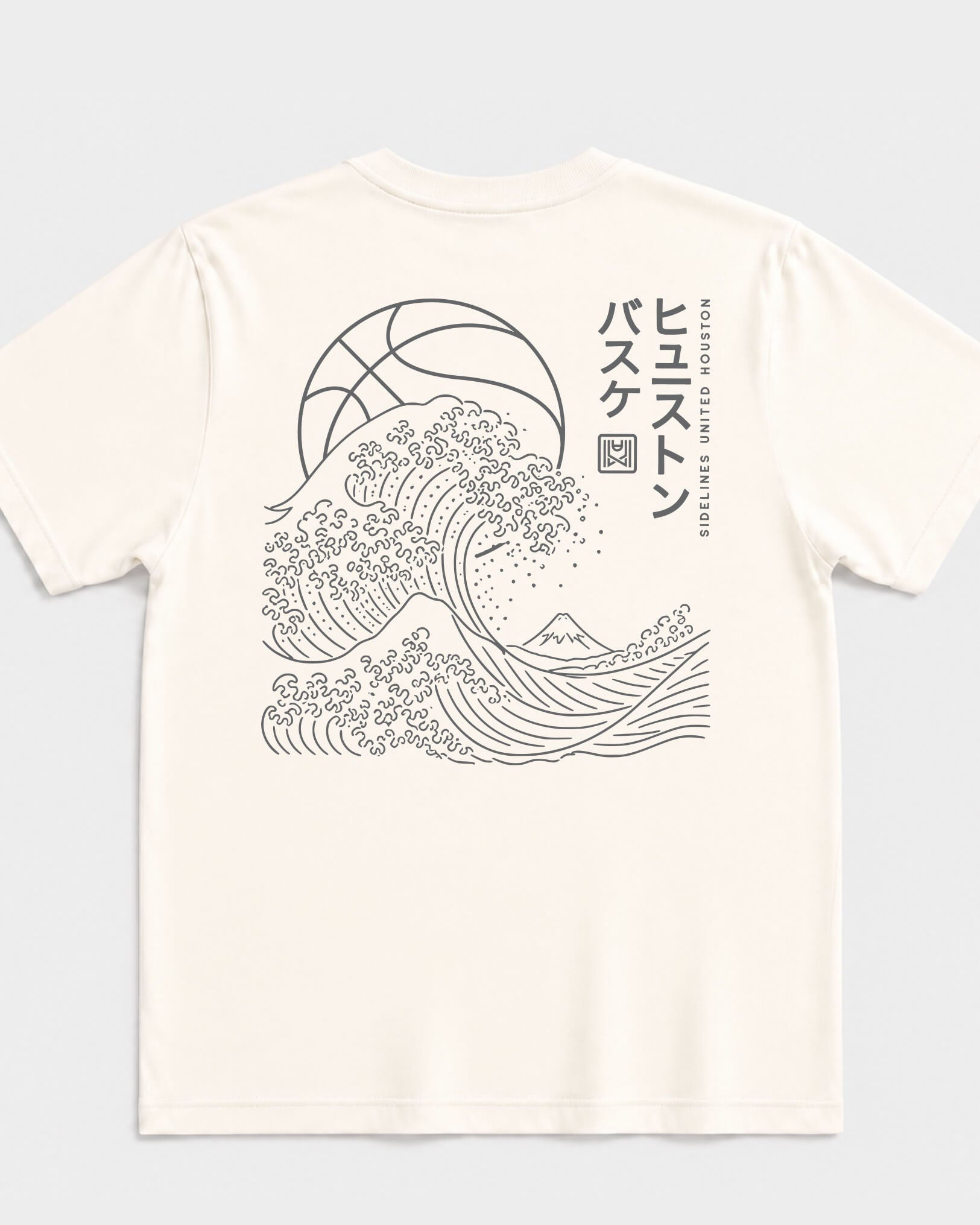HOU Wave Tee - Vintage White - Flatlay