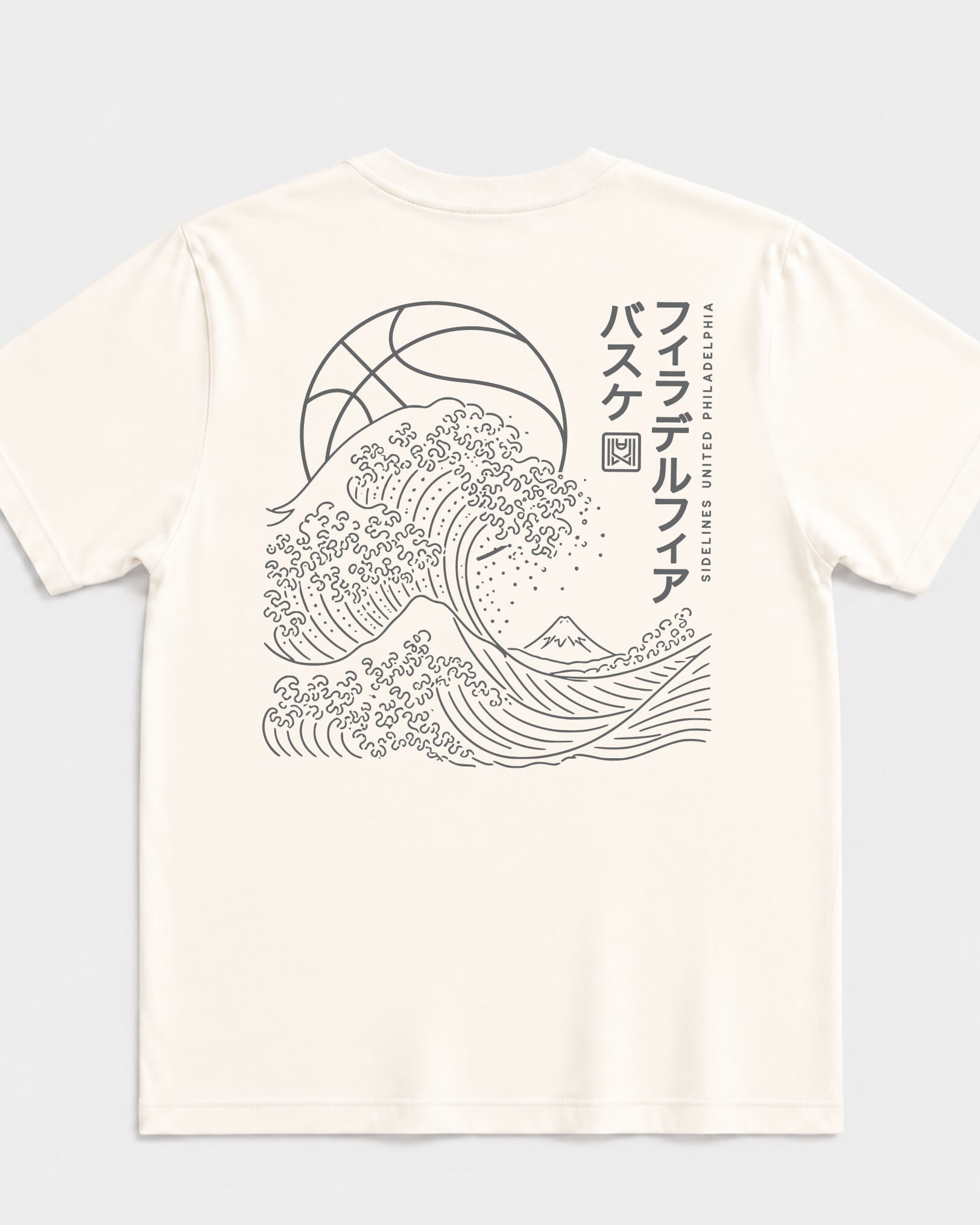 Philly Wave Tee - Vintage White - Flatlay