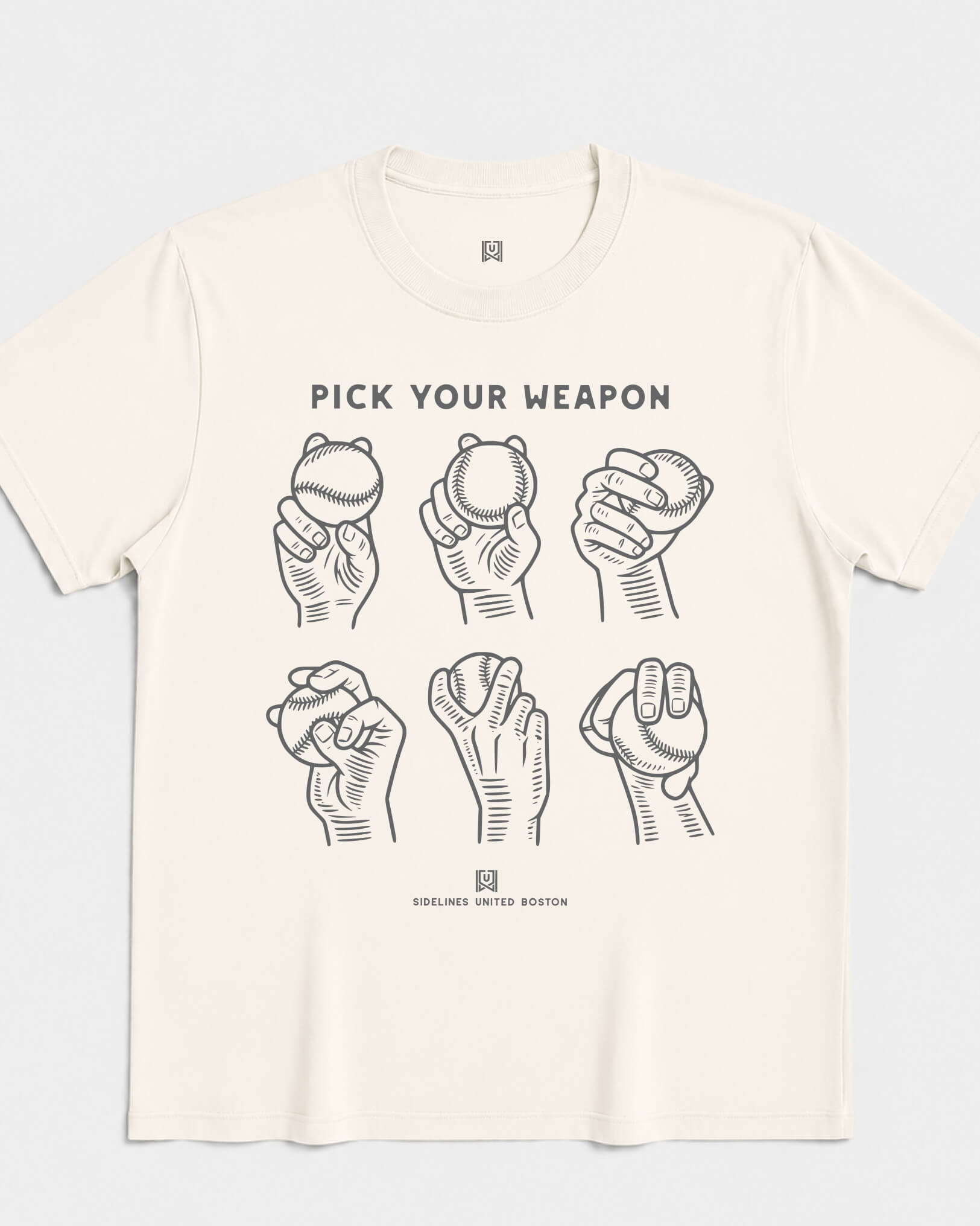 BOS Weapons Tee - Vintage White - Flatlay
