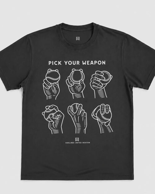 BOS Weapons Tee - Washed Black / White - Flatlay